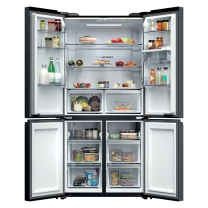 Haier Cube 90 Series 3 HCR39F19EWPT Frost Free Multi-door American Fridge Freezer - Dark Inox - E Rated (EX-DISPLAY/B)
