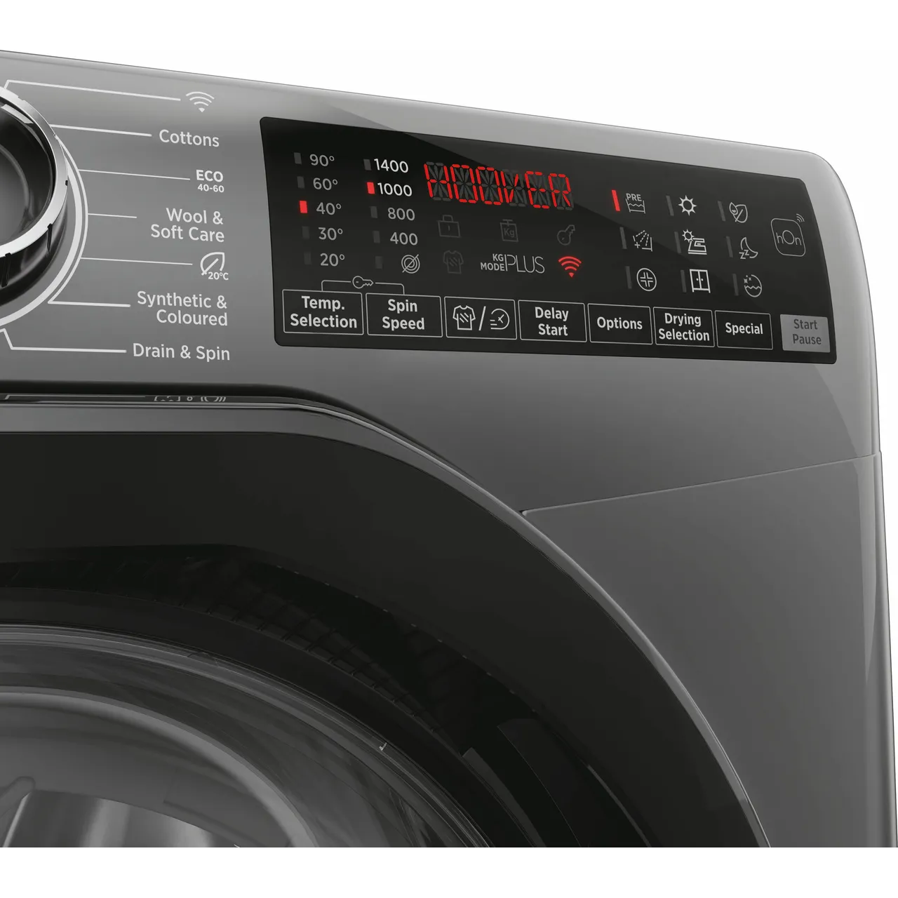 Hoover H-WASH&DRY 350 H3DPS4966TAMBR80 Wifi Connected 9Kg / 6Kg Washer Dryer with 1400 rpm - Graphite - D Rated [Wash&Dry], A Rated [Wash Only] (EX-DISPLAY/B)